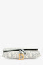 Christian Dior 2021 Grey Oblique Medium 'Saddle Pouch' with Chain