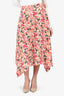 Stella McCartney Pink Silk Floral Maxi Skirt Size 40