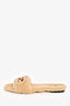 Fendi Cream Shearling Slides Size 38