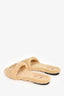 Fendi Cream Shearling Slides Size 38