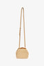 Cult Gaia Beige Raffia Mini Basket Bamboo Top Handle with Strap