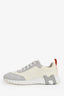 Hermès White Technical Mesh/Grey Suede 'Bouncing' Sneakers Size 38 Mens