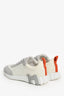 Hermès White Technical Mesh/Grey Suede 'Bouncing' Sneakers Size 38 Mens