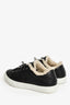 Hermes Black Leather/Shearling Kelly Buckle 'Day' Sneakers Size 38