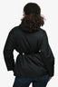 Prada 2024 Black Re-Nylon Logo Plaque Hooded Jacket with Belt Size 36