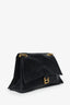 Balenciaga Black Crushed Calfskin Medium Crush Chain Bag