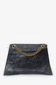 Balenciaga Black Crushed Calfskin Medium Crush Chain Bag