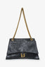Balenciaga Black Crushed Calfskin Medium Crush Chain Bag