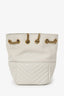 Saint Laurent Light Grey Joy Matelassé Leather Mini Bucket Bag