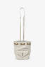 Saint Laurent Light Grey Joy Matelassé Leather Mini Bucket Bag