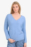 Sandro Blue Angora V-Neck Sweater Size 2