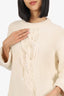 Monse Cream Wool Pearl Detail Knit Sweater Size XS