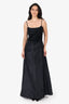 Max Mara Black Silk Beaded Sleeveless Maxi Dress Size M