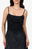 Max Mara Black Silk Beaded Sleeveless Maxi Dress Size M