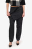 3.1 Phillip Lim Grey Wool Frayed Overlay Panel Pants Size 8