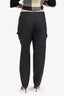 3.1 Phillip Lim Grey Wool Frayed Overlay Panel Pants Size 8