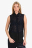 3.1 Phillip Lim Black/Navy Silk Lace Blouse Size 6
