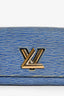 Louis Vuitton 2015 Blue Denim Epi Leather 'Twist' MM Shoulder Bag