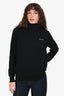 Miu Miu 2023 Black Wool Logo Turtleneck Sweater Size 40