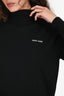 Miu Miu 2023 Black Wool Logo Turtleneck Sweater Size 40