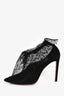 Jimmy Choo Black Suede Mesh Heels Size 39