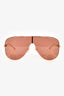 Gucci Rose Gold Monogram Tint Aviator Sunglasses