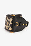 Christian Dior Black/Gold Leopard Jacquard Guitar Bag Strap