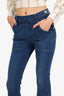 Frame Blue Denim Pocket Front Flared Jeans Size 27