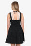 Sandro Black Rhythm Embroidered Mesh Mini Dress Size 2