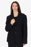 Rag & Bone Black Cotton/Wool Single Breasted Blazer Size 44