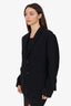 Rag & Bone Black Cotton/Wool Single Breasted Blazer Size 44