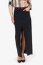 Paige Black Denim Maxi Skirt Size 24