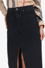 Paige Black Denim Maxi Skirt Size 24