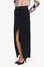 Paige Black Denim Maxi Skirt Size 24