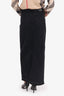 Paige Black Denim Maxi Skirt Size 24