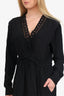 Marant Etoile Black Felie Lace-Trimmed Mini Dress Size 40
