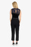 Rebecca Taylor Black Silk-Organza & Velvet Jumpsuit Size 6