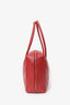 Pre-Loved Chanel™ 2004/5 Red Leather Triple 'CC' Bowling Bag