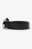 Prada Black Leather SHW Buckle Belt Size 95