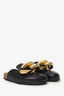 JW Anderson Black Leather Chain Mules Size 38