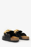 JW Anderson Black Leather Chain Mules Size 38