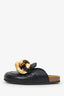 JW Anderson Black Leather Chain Mules Size 38