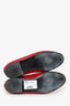 Pre-Loved Chanel™ Red Leather Cap Toe Ballet Flats Size 39