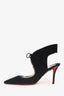 Christian Louboutin Black Suede 'Ferme' Pointed Heels Size 39.5