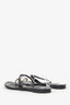 Pre-Loved Chanel™  Black Patent Leather 'CC' Sandals Estimated Size 38.5