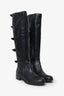 Valentino Black Leather Bow Detail Knee Hight Boots Size 39.5