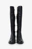 Valentino Black Leather Bow Detail Knee Hight Boots Size 39.5