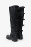 Valentino Black Leather Bow Detail Knee Hight Boots Size 39.5