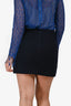 Pre-Loved Chanel™ 2018 Navy Wool Mini Skirt Size 36