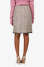 Pre-Loved Chanel™ Purple/Green Tweed Rhinestone Trim Midi Skirt Size 34